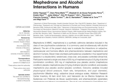 Mephedrone and Alcohol Interactions in Humans