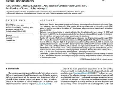 Wide array of T-cell subpopulation alterations in patients with alcohol use disorders