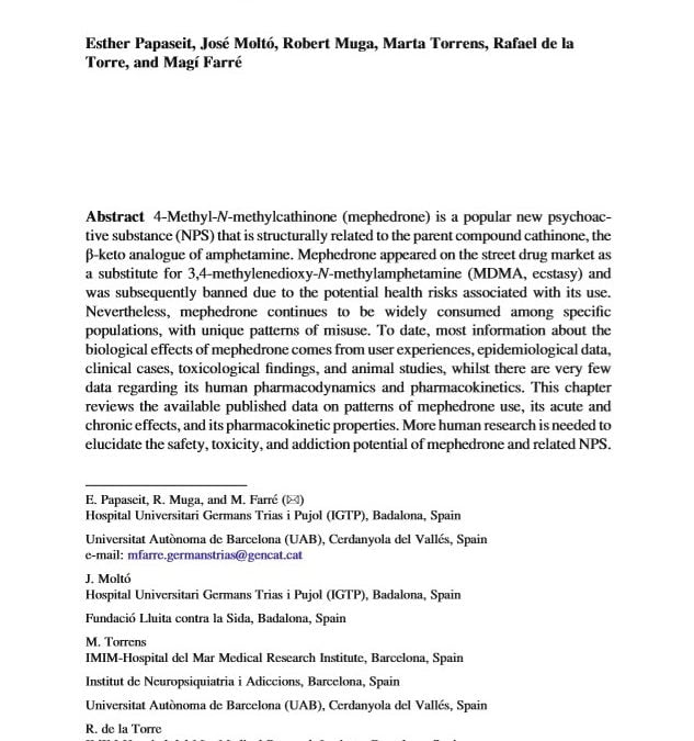 Clinical Pharmacology of the Synthetic Cathinone Mephedrone