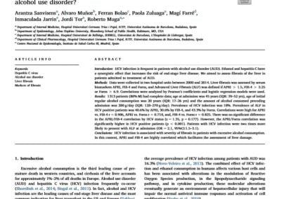 Do serum markers of liver fibrosis vary by HCV infection in patients with alcohol use disorder?