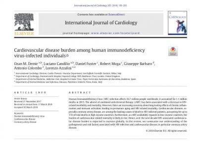 Cardiovascular disease burden among human immunodeficiency virus-infected individuals