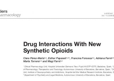 Drug Interactions With New Synthetic Opioids