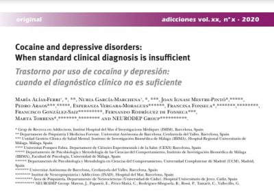 Cocaine and depressive disorders: When standard clinical diagnosis is insufficient
