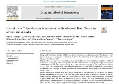 Loss of naive T lymphocytes is associated with advanced liver fibrosis in alcohol use disorder