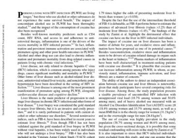 Cocaine Use: A Threat for the HIV-Infected Liver