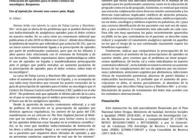 Use of oipiods for chronic non-cancer pain. Reply