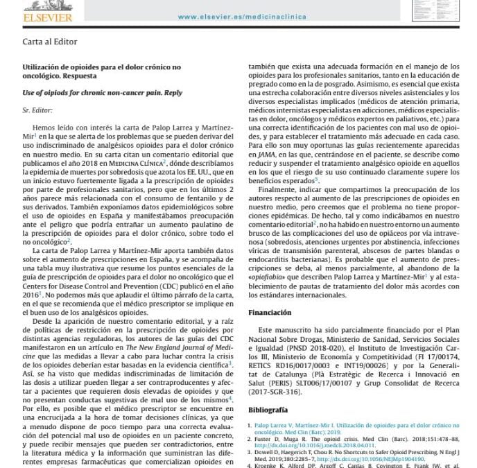 Use of oipiods for chronic non-cancer pain. Reply