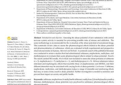 Abuse Potential of Cathinones in Humans: A Systematic Review