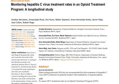Monitoring hepatitis C virus treatment rates in an Opioid Treatment Program: A longitudinal study