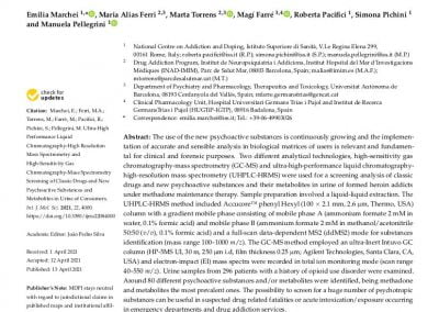 Ultra-High Performance Liquid Chromatography-High Resolution Mass Spectrometry and High-Sensitivity Gas Chromatography-Mass Spectrometry Screening of Classic Drugs and New Psychoactive Substances and Metabolites in Urine of Consumers