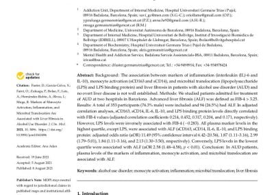 Markers of Monocyte Activation, Inflammation, and Microbial Translocation Are Associated with Liver Fibrosis in Alcohol Use Disorder