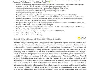 Oral Administration of Cannabis and Δ-9-tetrahydrocannabinol (THC) Preparations: A Systematic Review
