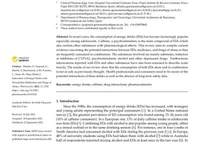 Interaction of energy drinks with prescription medication and drugs of Abuse